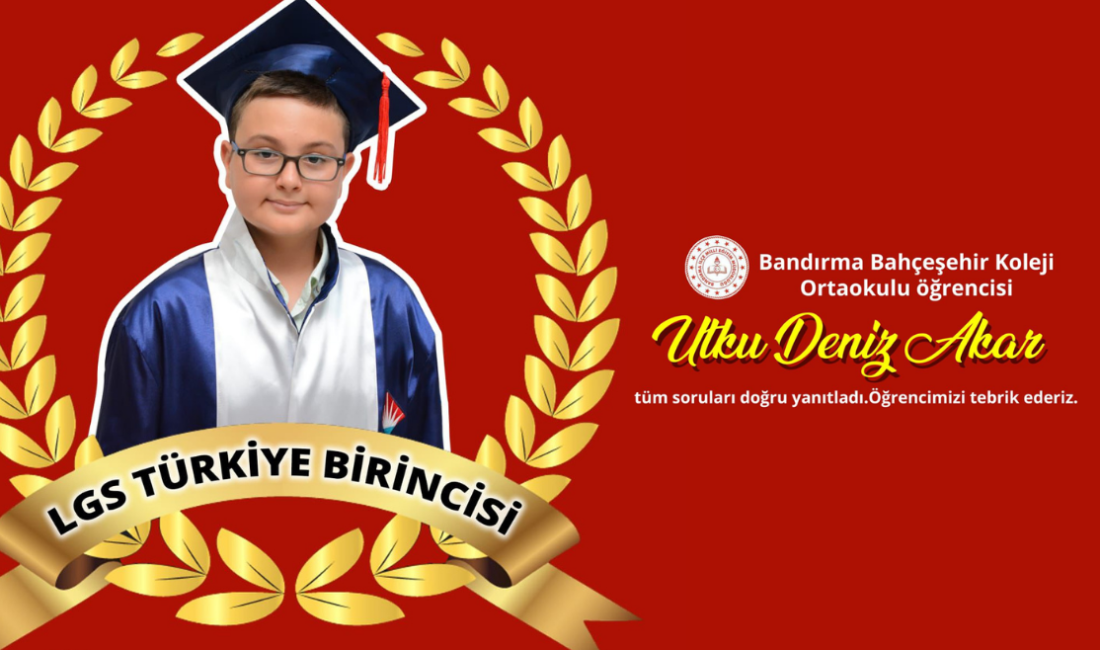 Bandırma Bahçeşehir Koleji öğrencisi